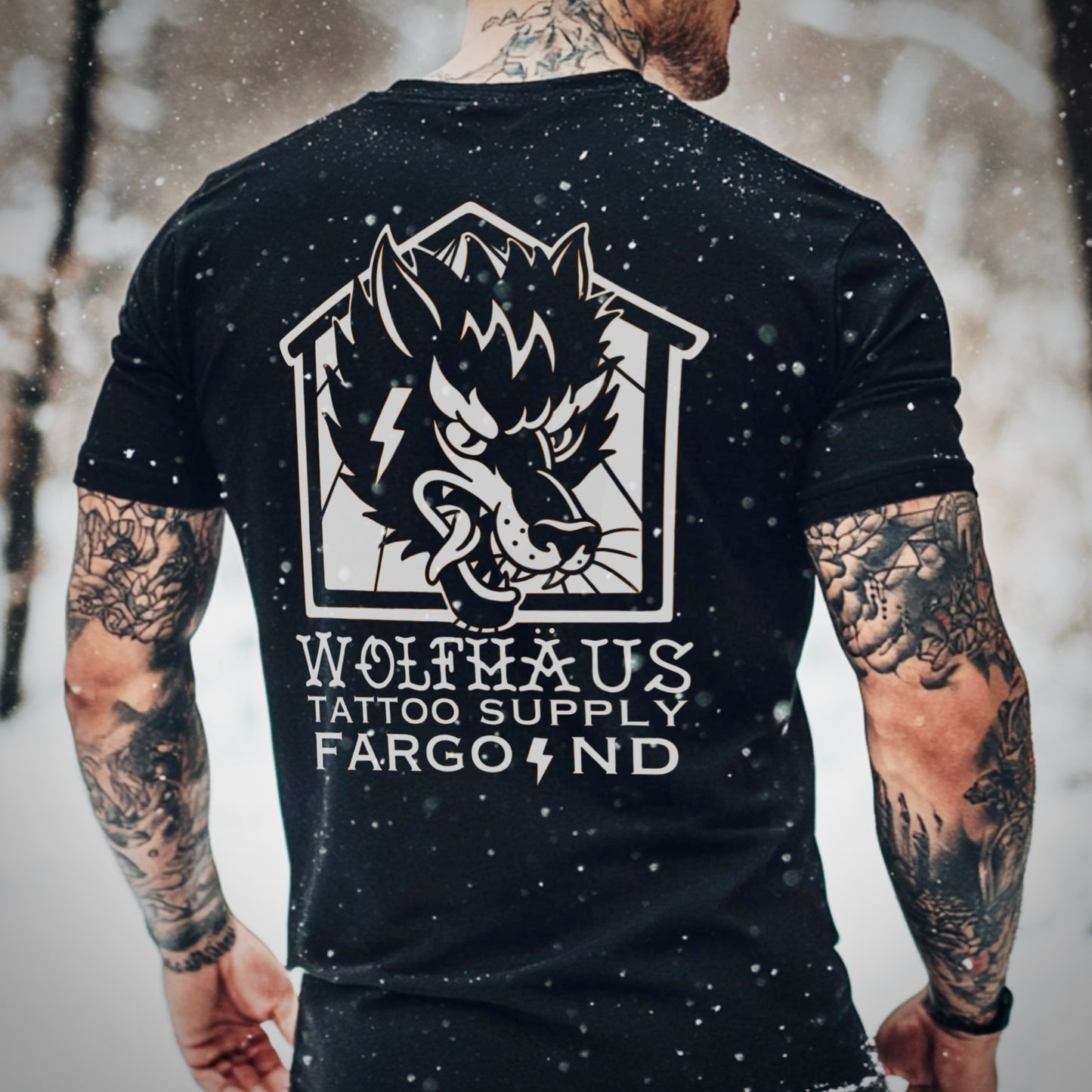 Wolfhaus Tattoo Supply Logo T-Shirt
